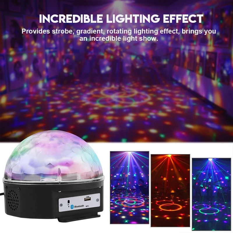 Loudspeaker LED Music Light Disco Party Dj Equipment Smart LED Stage Light Laser Bluetooth 4.0 Colorful Projector
