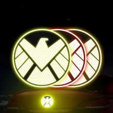 2 шт. Светоотражающая наклейка с изображением мультяшного щита Предупреждение сигнальная лента для безопасности в ночное время, для украшения автомобиля, хвоста и царапин, наклейка на велосипед, сделанная с 3M