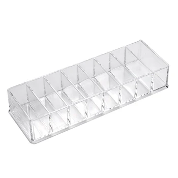 

8 Compartment Transparent Eyeshadow Palette Makeup Acrylic Compact Organizer Salon Home Small Item Pressed Powder Storage Box