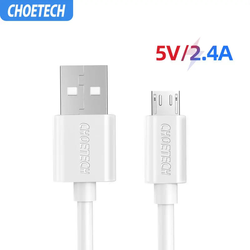 

CHOETECH 1M 0.5M Micro Usb Cable 5V/2.4A USB Fast Charging Cable TPE Mobile Phone Cables For Huawei Xiaomi Android Phone Cable