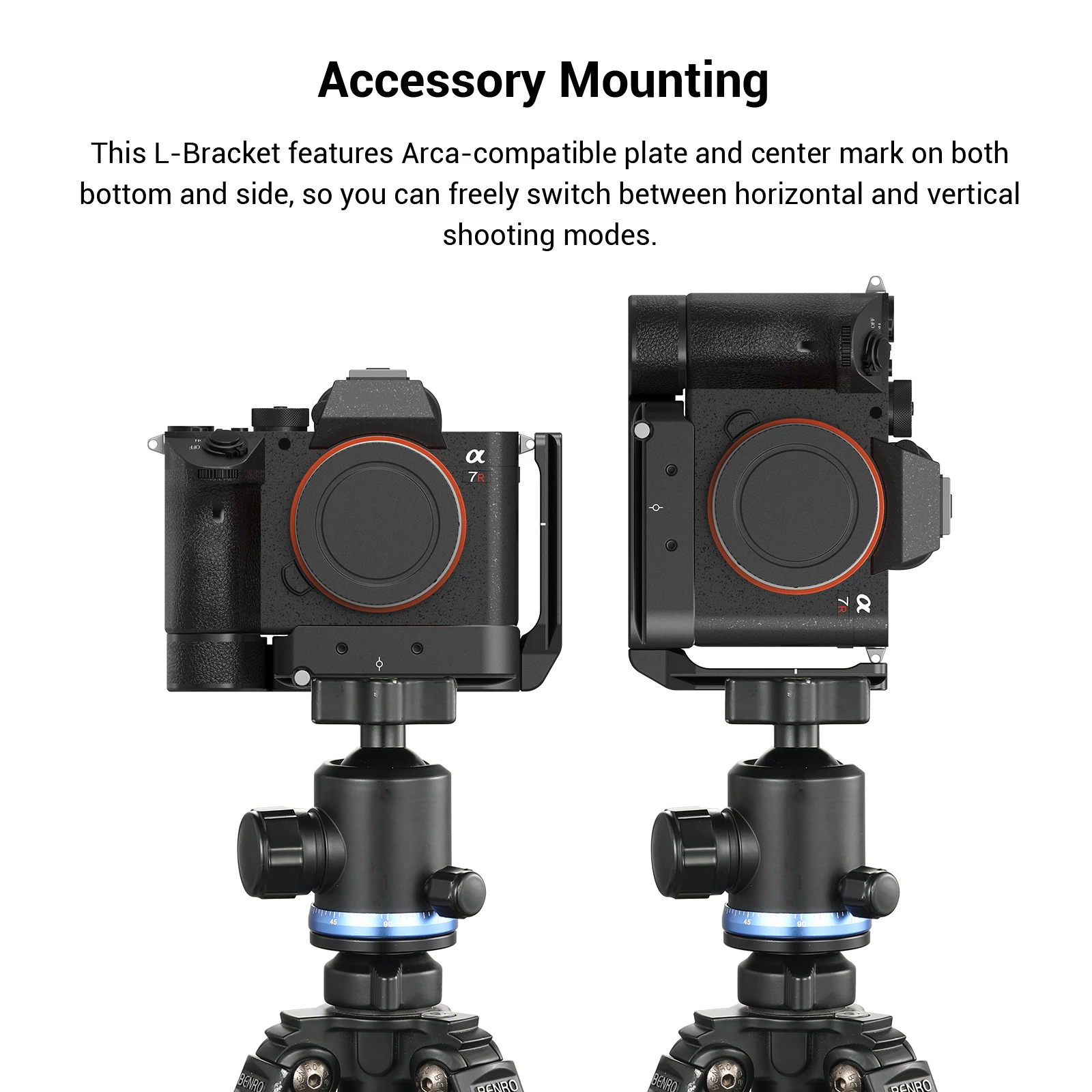 SMALLRIG L Bracket per Sony Alpha 7C II/Alpha 7CR, Piastra a Forma di L con Chiave Incorporata, Piastra a Sgancio Rapido per Arca, Foro per Cinturino, Foro QD - 4569