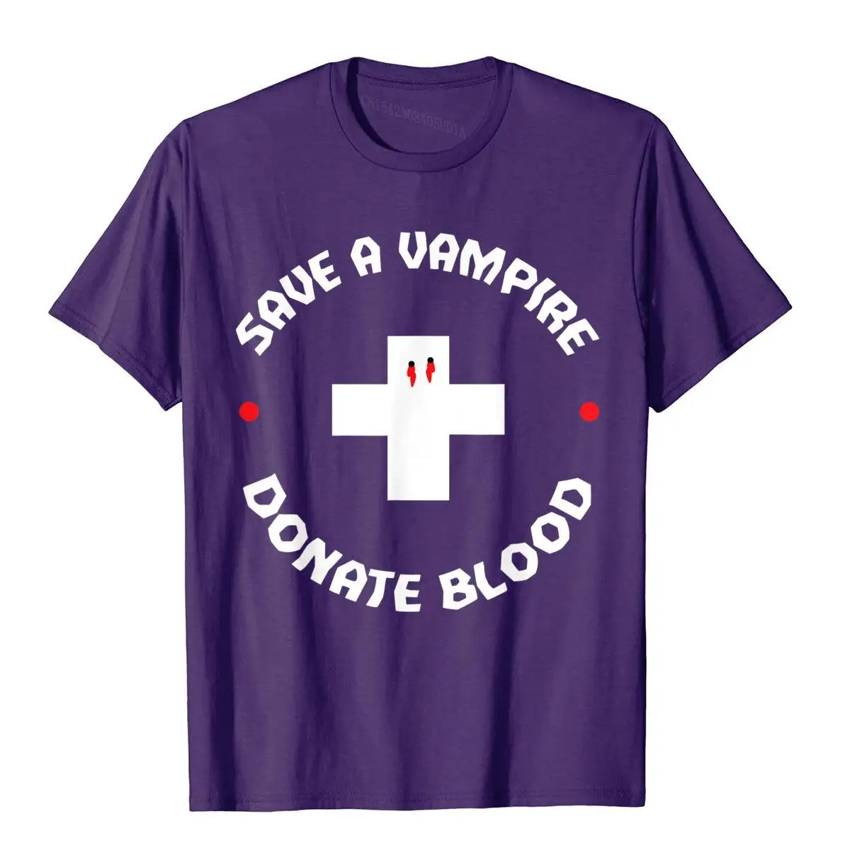 Save A Vampire Donate Blood Funny Halloween T-Shirt__B12489purple