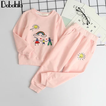 

Bobotata Toddler Girl Clothes Autumn Girls Clothes Sets Long Sleeve Tracksuits For Girls Sport Suits Cartoon Children Clothing