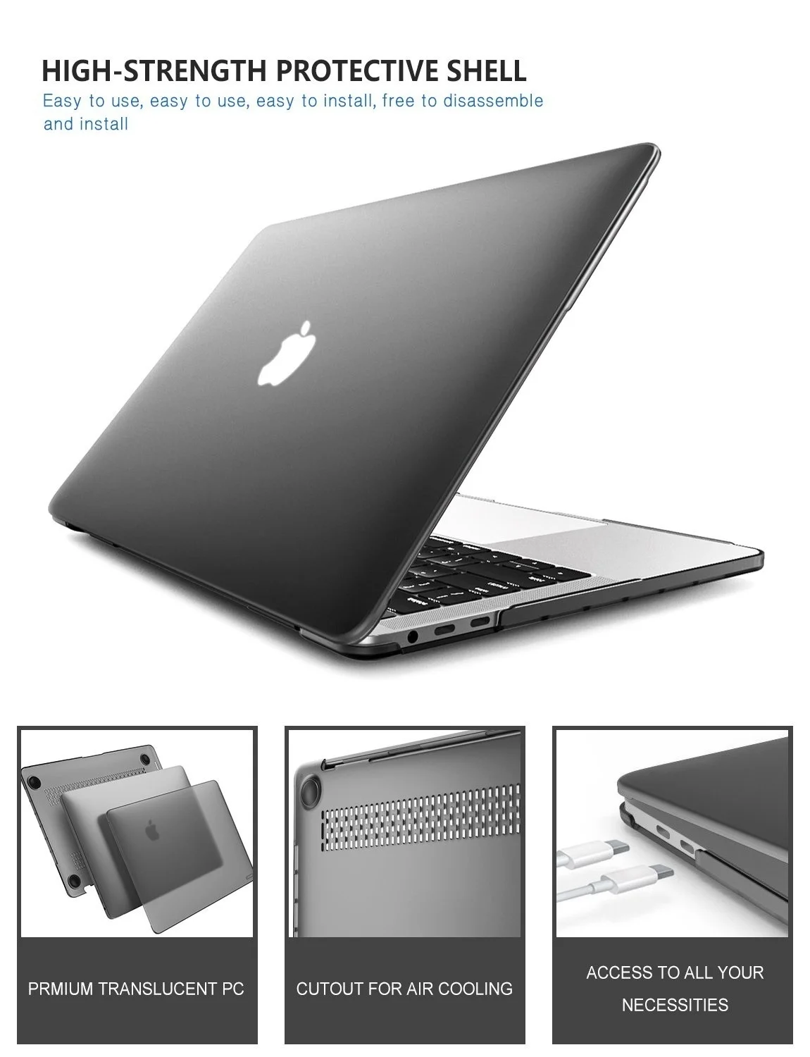 

CCTHiedra New Case A1932 Matte Frosted Hard Shell Cover Cases for Apple MacBook Air 13 inch with Touch Bar