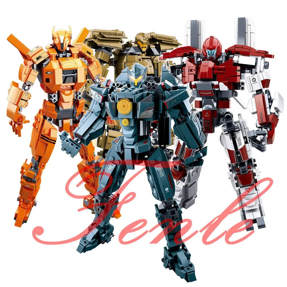

Sluban Compatible Pacific Rim uprising toys 2 Transformation models soldiers war building kits blocks children kids sets