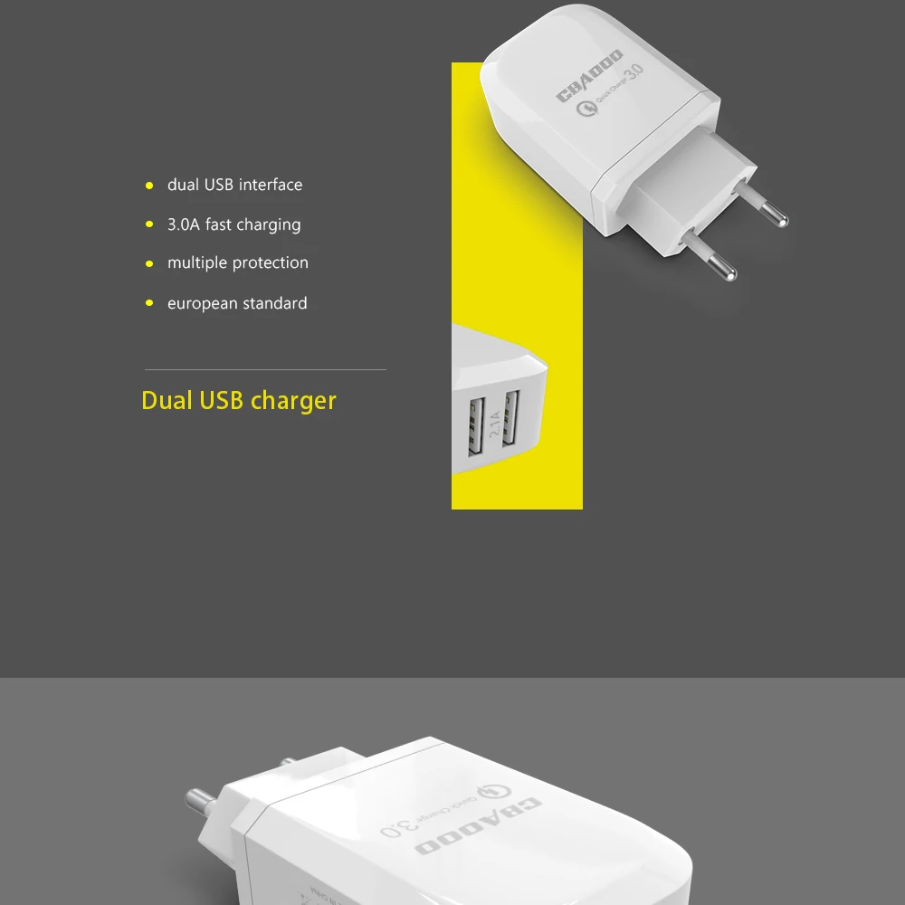 CBAOOO USB Зарядное устройство 2-Порты и разъёмы USB Wall Зарядное устройство EU Plug для сотового телефона USB устройство Зарядное устройство Snel зарядки устройство зарядное устройство для iPhone 6 samsung