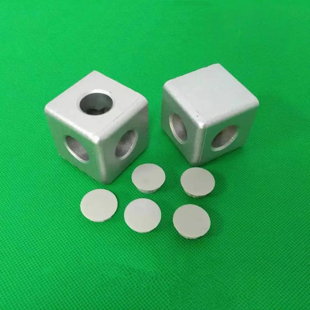 

2/3 Through Hole 2020 3030 4040 4545 Three Dimensional Block Connector For Aluminum Extrusion Profile,Screws And Lids Included