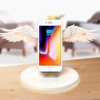 

Wireless Charging Dock Angel Wing Charger Holder Stand 10W Fast for Mobile Phone HSJ-19