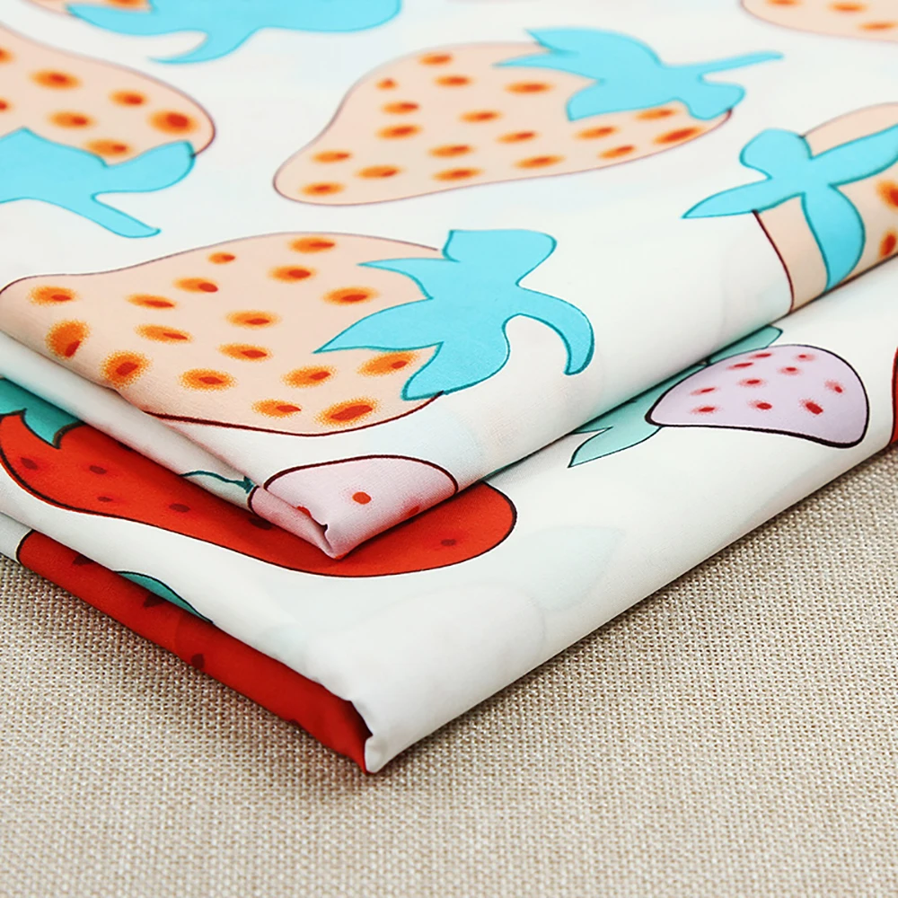 Lychee Life 50x142 см Клубничная набивная ткань модные красочные ткани Ручное шитье для поделок принадлежности для одежды украшения