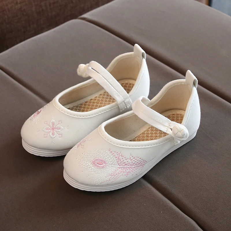 Spring Autumn Children Casual Canvas Shoes Baby Girls Set of Feet Sneakers Breathable Cotton Fabric Inside ST034 - Цвет: ST034Beige