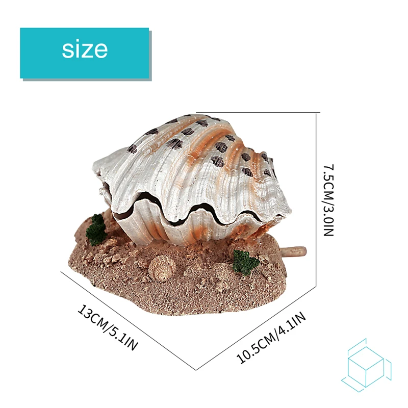 5 Aquarium Decoration Aerating Action Ornament Shell Pearl Air Stone Aquarium Fish Tank Shell Bubbler Decor Bubble Decoration 2019