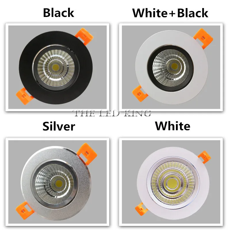Dimmable 360 Angle Rotatable LED Ceiling Spot Light 5W 7W 10W 12W 15W round LED Recessed Downlight with AC 85-265V LED Driver