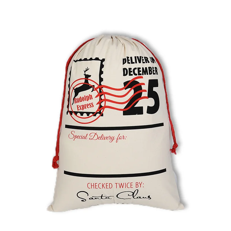 5 шт/лот Подарочная сумка Рождество 24 стиля красная с завязками холщовый мешок Санта деревенский Винтаж рождественские мешки в виде носка украшения