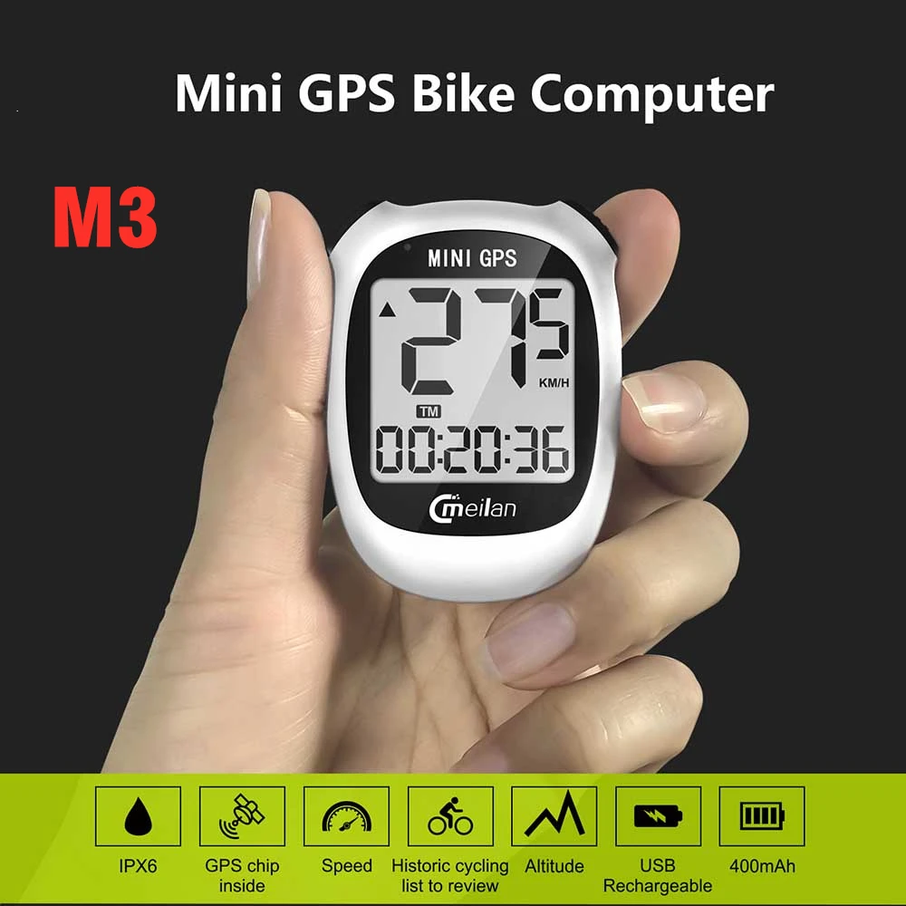 Meilan GPS Bicycle Computer Wireless Speedometer Cycling Navigation Computer BLU4.0/ANT+ Bike Odometer Speed / Cadence Sensor