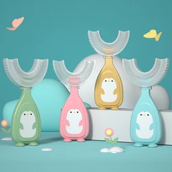 Children's Toothbrush Baby U-shaped Child Toothbrush Teethers Soft Silicone Newborn Brush Kids Teeth Oral Care Cleaning Health