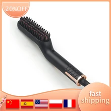 

Beard Straightener Brush For Men Quick Beard Styler Comb Ionic Electric Beard Straightening Heat Brush For Home And Travel