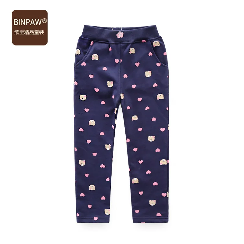 

Girls Autumn Clothing Knitted Pants New Style Childrenswear Korean-style BINPAW Cotton Elasticity Slim Fit Printed Polka Dot Tro