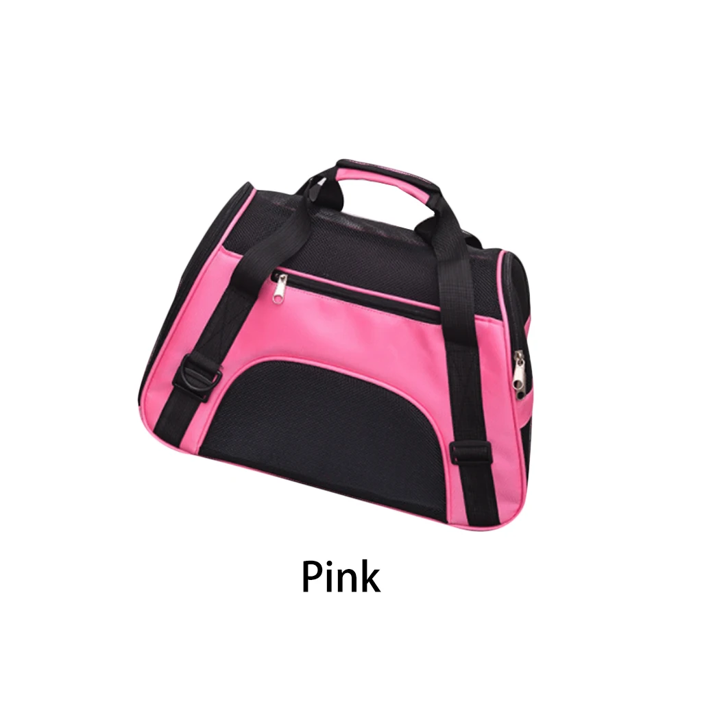 Pink Сумка для собак кошка Messenger сумка, рюкзак Портативный собака Дорожная сумка исходящие нейлон воздухопроницаемая Сумочка Чихуахуа для маленькой собаки кошки - Цвет: Pink