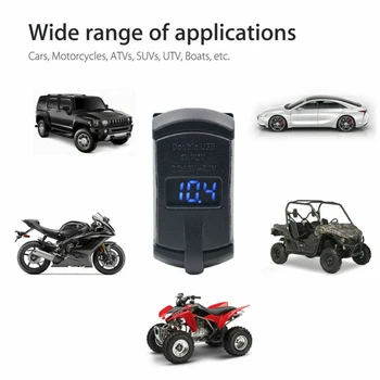 

Switch Digital & Cable Display Voltmeter Waterproof Dustproof Truck Boat