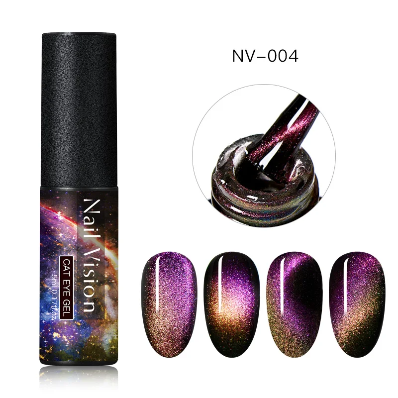 EES07703 Nail Vision 9D кошачий глаз УФ-Гель-лак Хамелеон для использования с магнитом впитывающийся Гель-лак для дизайна ногтей 5 мл долговечный Гель-лак для дизайна ногтей DIY - Цвет: EES07703