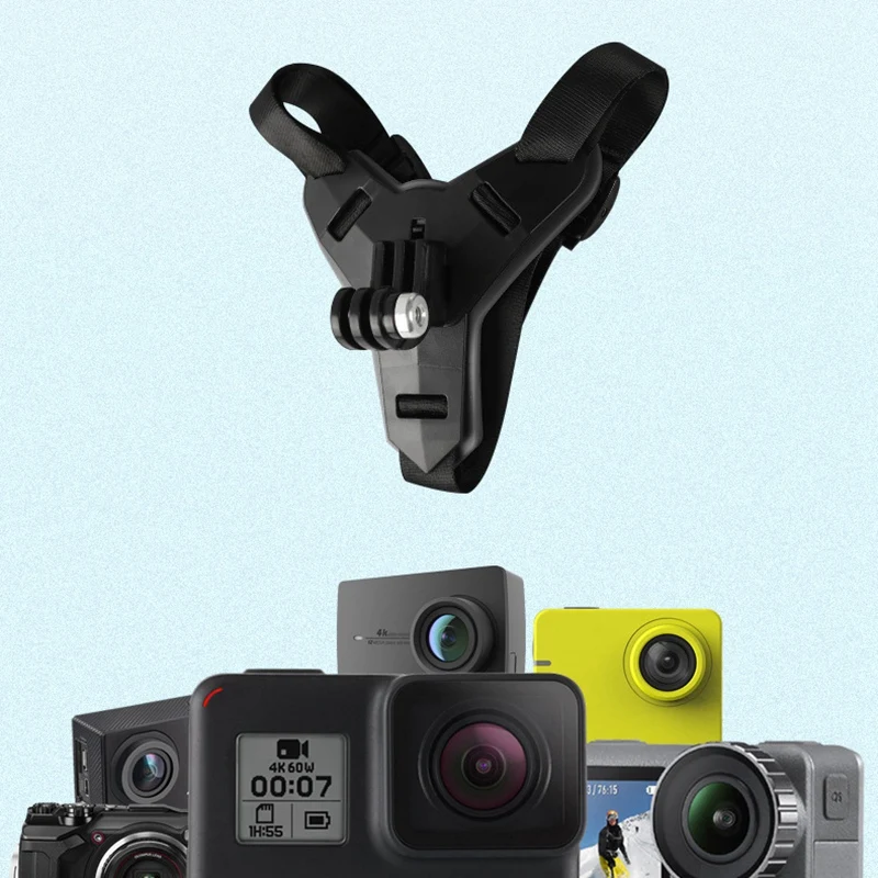 Шлем подбородок держатель лыж/мотоциклетный шлем подставка для DJI/GoPro Hero 8 7 6 5 SJCAM Экшн камеры аксессуары