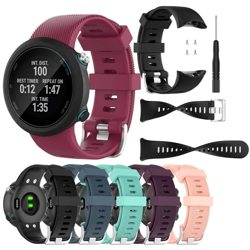 Мягкий силиконовый сменный мужской ремешок для наручных часов Garmin swim 2, аксессуары для смарт-часов gps, браслет для мужчин и женщин, ремешок с инструментом