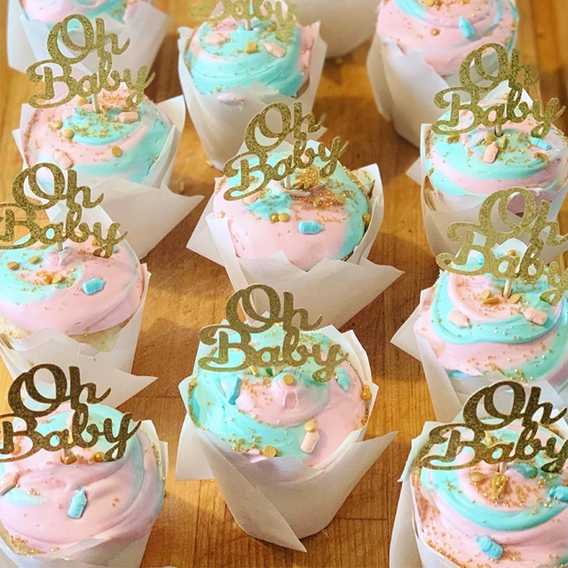 Toppers de cupcakes bleus pour anniversaire de 1 an, 10 pièces, décoration  de fête de 1er anniversaire pour garçon et fille, fournitures de gâteaux  pour fête prénatale et premier anniversaire pour enfants - AliExpress