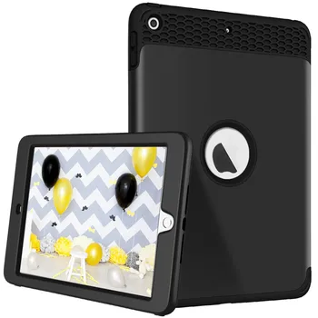 

for Apple iPad 9.7"(2017/2018) Case, Heavy Duty Shockproof Hard Plastic Cover+Impact Resistant Silicone Rubber Protective Case