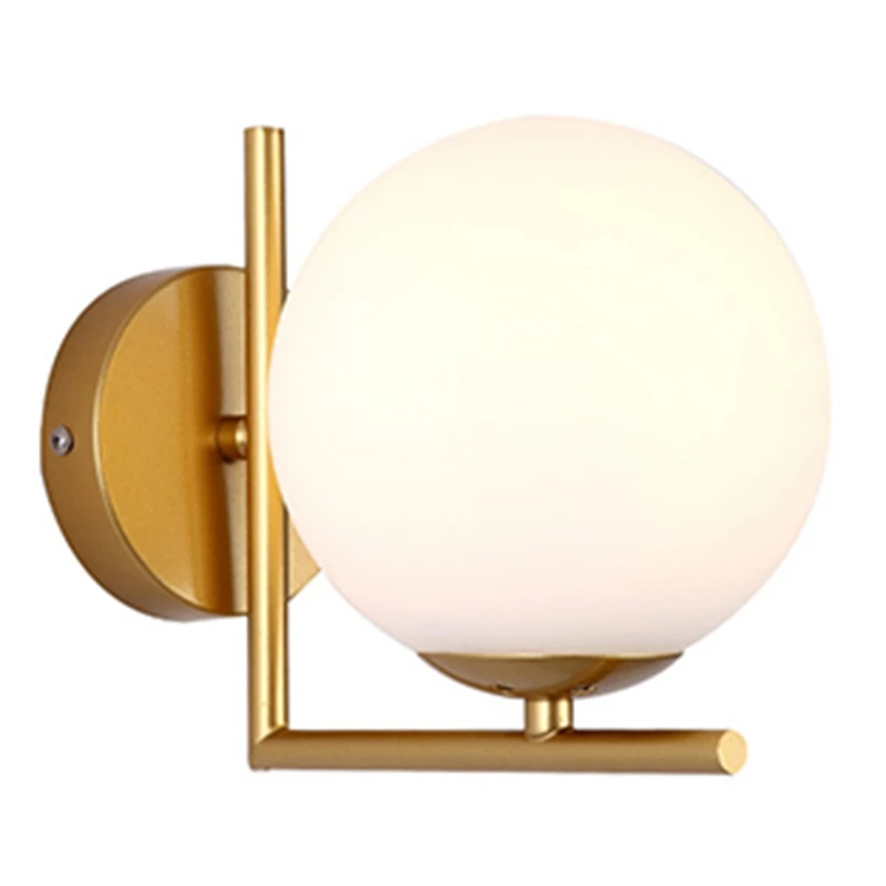 

Modern style E27 Led Wall Lamp Nordic Glass Ball Wall lights for Passage Corridor Bedroom Bedside Lamp Wall Sconces AC85-265V