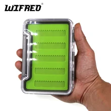 Wifreo 1 шт., водонепроницаемый комбинированный набор Нимфа, мух, коробка для ловли форели, мух, чехол s с силиконовым разрезом, для сухого и влажного хранения Нимфы, портативный чехол