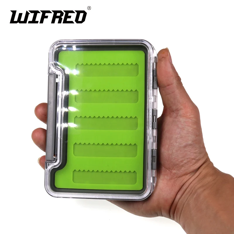 

Wifreo 1PC Waterproof Nymph Flies Combo Set Box Trout Fishing Fly Cases with Silicone Slit Dry Wet Nymph Storage Portable Case