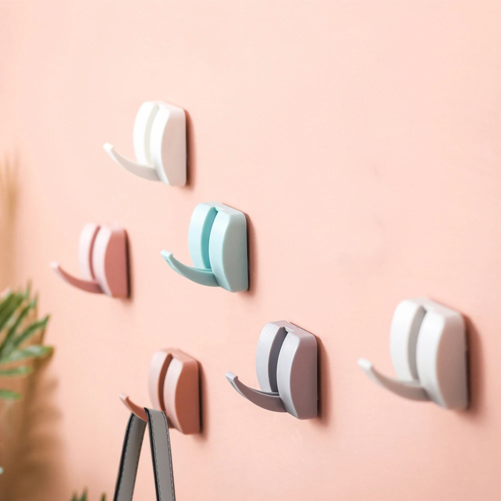 

ABS Home Strong Bearing Durable Wall Hook Practical Self Adhesive Invisible Hangers Organizer Towels Rustproof Rack No Drilling