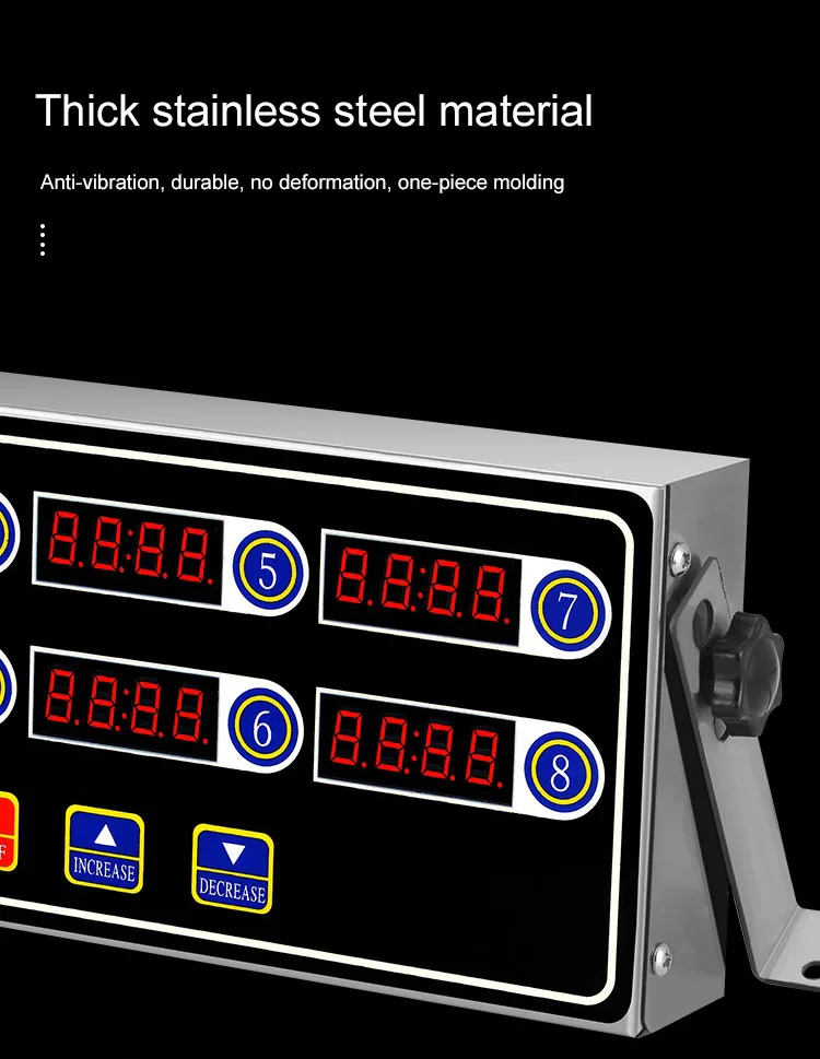 Commercial kitchen timer 8 channel digital button for restaurant