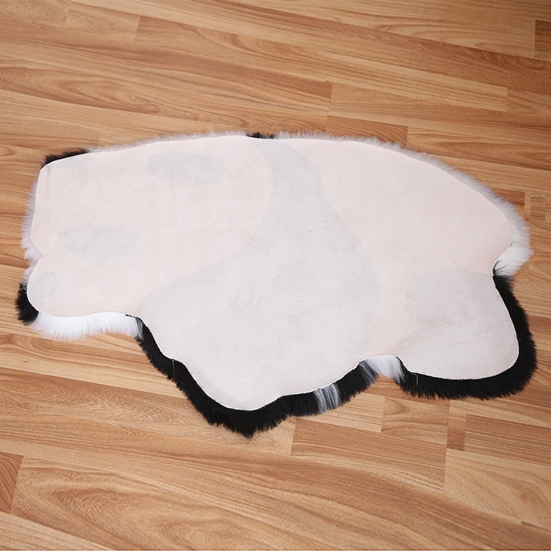 Моющийся ковер из мягкой овчины с блестящим мехом для детской комнаты, коврик для кухни, 6 см, длинный Блестящий меховой мультяшный коврик для гостиной D25