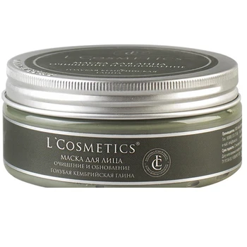 

Face mask L'cosmetics, ORGANIC CLAY, 4400, Cleansing and renewal, Blue Cambrian clay, 250 g