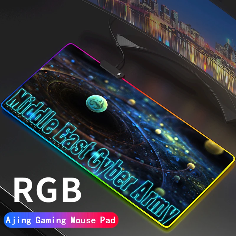 Gpu Rgb Led Mouse Pad Xxl Tappetino Retroilluminato Gamer Accessori Da Gioco Mousepad Tastiera Mouse Computer Con Cavo Per Wow