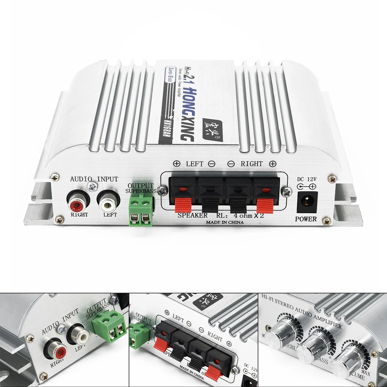 

300W Car Home Super Bass Hi-Fi 2.1 Stereo Audio Amplifier Subwoofer Quality