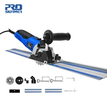 PROSTORMER, мини циркулярная пила, 500 Вт, 220 В, регулируемая скорость, электрическая пила, 3 лезвия, сделай сам, электроинструменты, резак для дерева, направляющая линейка, фиксированная пила