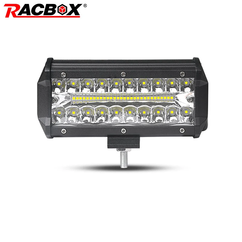 Racbox 7 Inch 150W Combo Led Light Bars white 6000k for Work Driving Offroad Boat Car Tractor Truck 4x4 SUV ATV 12V 24V | Автомобили и