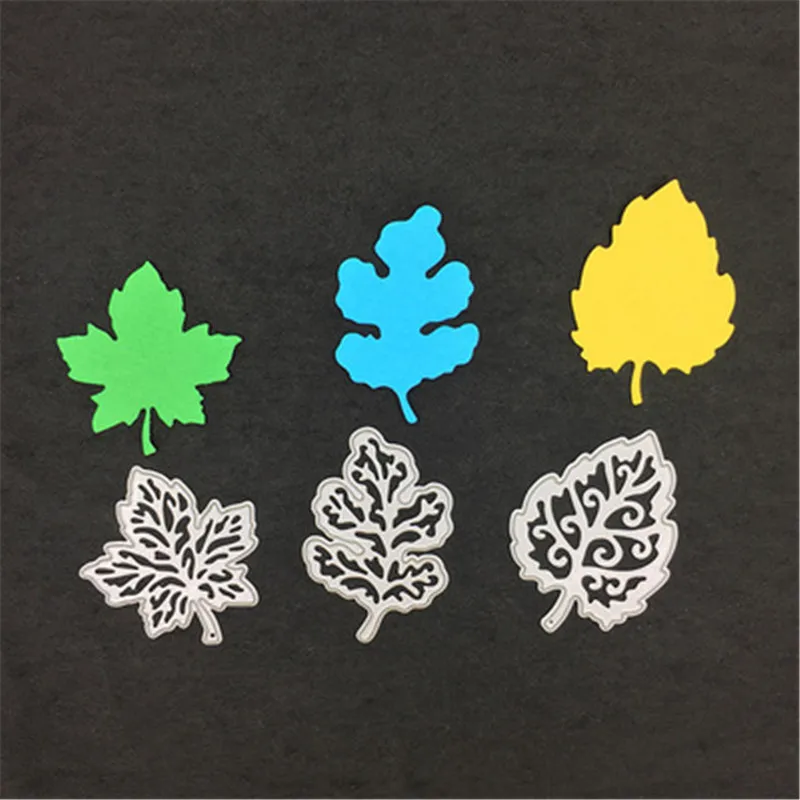 

3Pcs Pretty Leaves Metal Cutting Dies Stencils for DIY Scrapbooking/photo album Decorative Embossing DIY Paper Cards