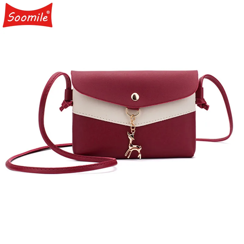 Shoulder Messenger Leather Purse Handbag Envelope Bag Small Women Crossbody PU 