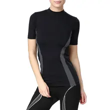 Женские Эластичные рубашки для йоги, спортивная одежда, Быстросохнущий вентиляционный тренировочный костюм для занятий спортом на открытом воздухе, одежда для фитнеса