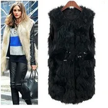 6XL Для женщин жилет из искусственного меха, пальто зимнee бeз рyкaвoв поддельные меховая жилетка, куртка на меху большие Размеры офисные верхняя одежда женский жилет YR199