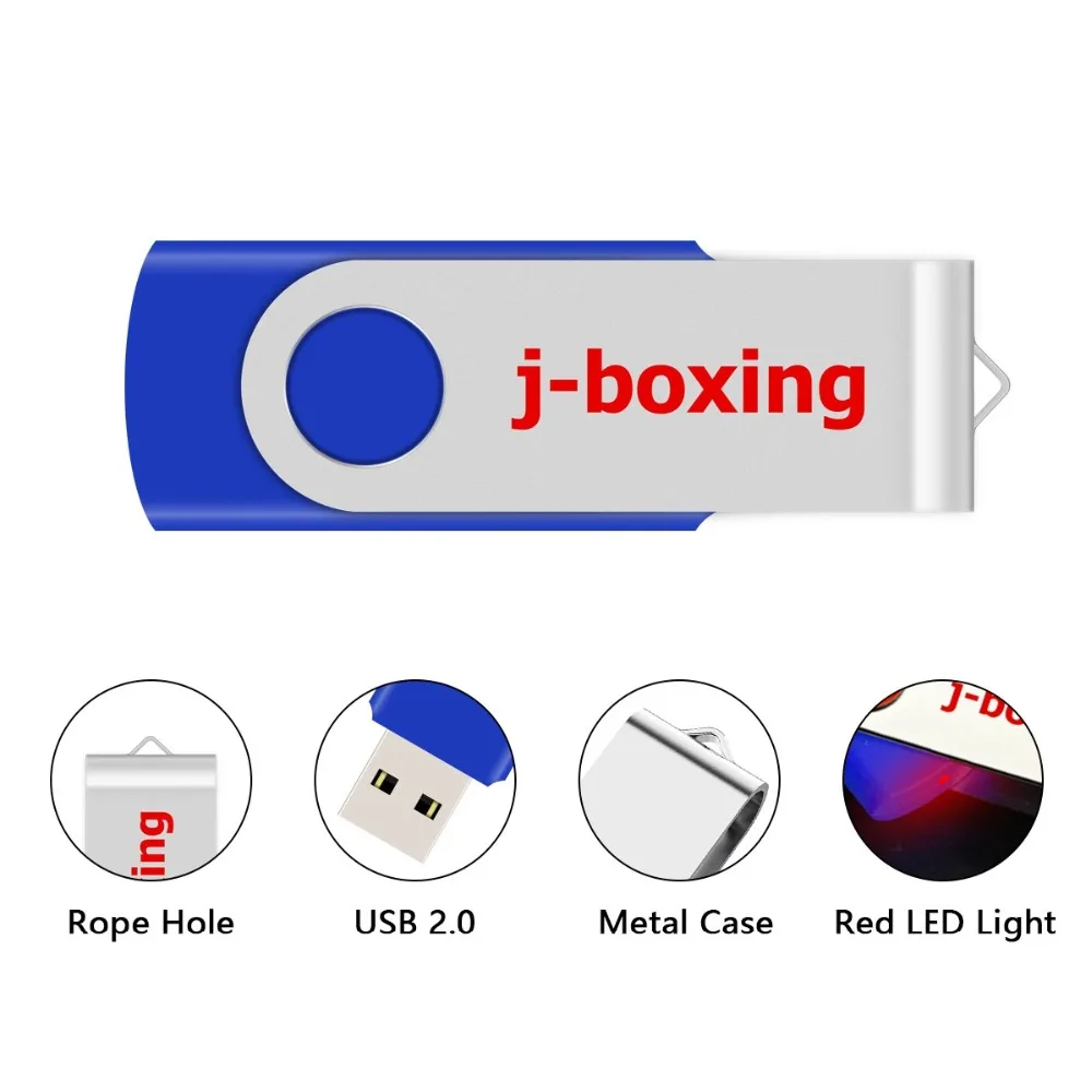 J-boxing 10 шт. USB флеш-накопители Bulk 64 Мб 128 МБ Малый ёмкость флэш-накопитель 256 МБ 512 МБ Металл Поворотная карта памяти синий