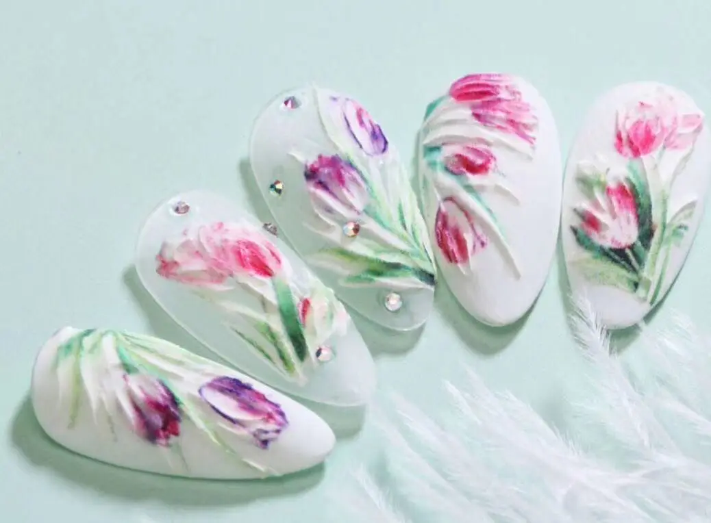 Diy6D стерео рельефные наклейки для ногтей кажущиеся наклейки на ногти цветок серии три оптовые производители прямые продажи