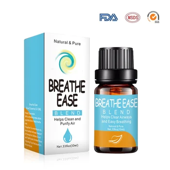 

Breathe Ease 10ml Pure Essential Oils For Aromatherapy Diffusers Essential Oils Organic Body Relieve Stress Oil Skin Care*