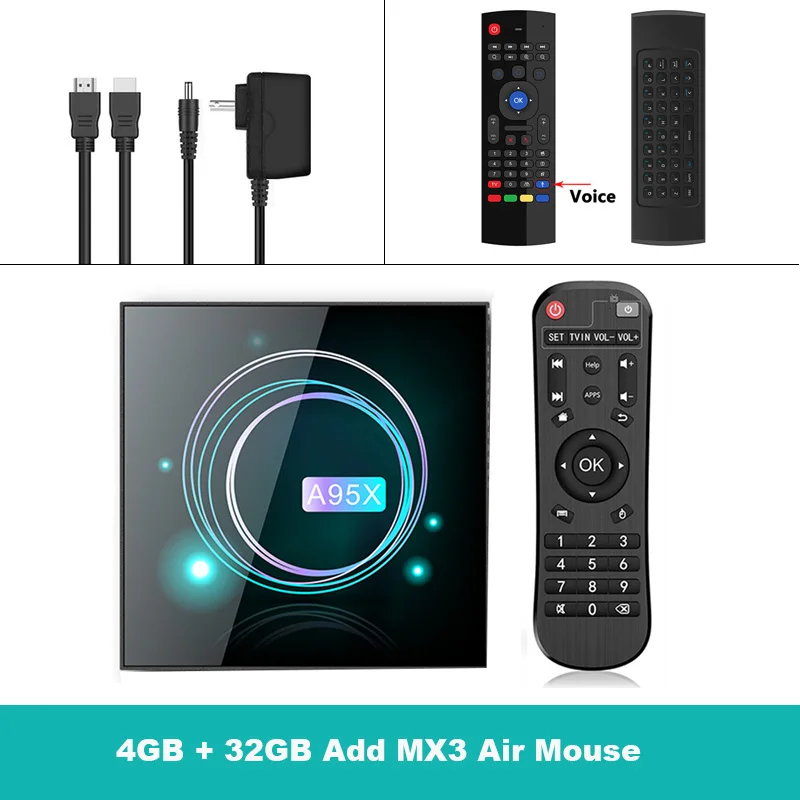 A95X F3 Тонкий Smart tv Box Android9.0 Amlogic S905X3 4 г 32 г/64 г 8 к 24fps HDR двойной wifi BT4.1 Plex медиа сервер PK X96 Air - Цвет: 4G 32G Add MX3