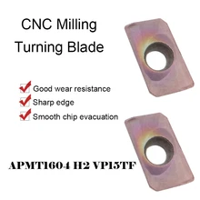 

10PCS APMT1604 H2 VP15TF Carbide Inserts Turning Tool CNC Milling Cutter Cutting Blade Metal Lathe Tool Accessories APMT1604