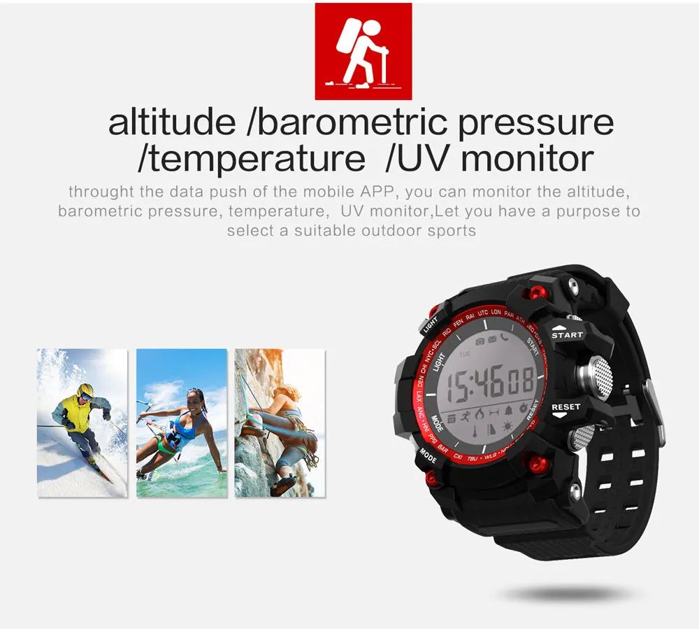 Мужские спортивные Смарт-часы с Bluetooth IP67 водонепроницаемые Смарт-часы Шагомер наручные часы для плавания военные часы для ios Android телефон