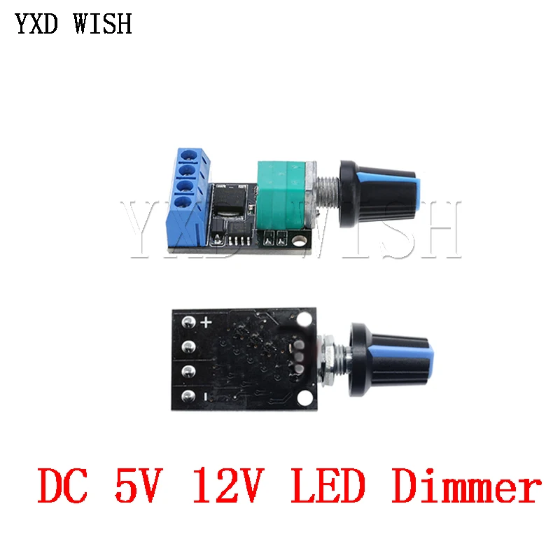 LED Dimmer Power Controller 5V 12V 10A Voltage Regulator PWM DC Motor Speed Controller Governor Stepless Speed Regulator Dimmers DC Motor Speed Controller LED Strip Controller Motor Speed Controller LED Dimmer Switch Voltage Regulator LED Dimmer Controller Smart Dimmer Switch Lamp Dimmer LED String Dimmer Power Cords Dimmer Switch
